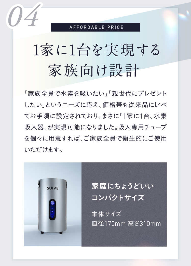 一家に１台のコンパクトサイズ